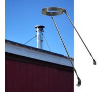 Stainless Steel Chimney Pipe Support Bracket for Secure Roof Mounting and Drainage Tube Stability