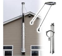 Stainless Steel Chimney Pipe Support Bracket Kit with Screws - Durable Mounting Bracket for 100mm Stove Pipe, Flue, and Drain Tube - Roof Brace for Wood Stoves
