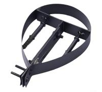 Stainless Steel Chimney Support Bracket Adjustable Telescopic Wall Mount for Pellet Stove Boiler Exhaust Pipe Secure Clamping Easy Installation (125mm Black)