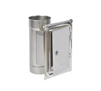 Stainless Steel Chimney Tee Piece, 160mm Diameter, Chrome-Nickel Steel, Clean Out Door, Flue Liner Access Panel