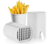 Stainless Steel Chip Cutter & Chip Chop 2 in 1 Cutter - Heavy Duty Vegetable Slicer for Perfect Homemade Crisps and French Fries - Kitchen Gadget with Safety Handle