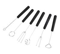 Stainless Steel Chocolate Candy Dipping Tool Set for Fondue | Two-prong Fork, Three-prong Fork, Spiral, Large and Small Circle Designs, Smooth Finish for Confectioners