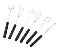Stainless Steel Chocolate Dipping Tools Set for Candy Making | Reusable Smooth Utensils, Spiral and Circle Designs, Three-prong Forks, for Marshmallows, Lollipops, Fondue Parties