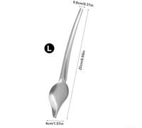 Stainless Steel Chocolate Spoon Designed for Food Artists to Pipe and Write with For Dessert Sauces (L)