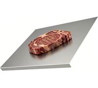 Stainless Steel Chopping Board 40x30cm Non Slip Kitchen Cutting Board for Meat Vegetable Baking Dishwasher Safe Silver Worktop Saver
