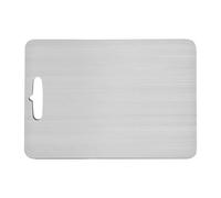 Stainless Steel Chopping Board - Reversible Metal Chopping Board with Handle Strip - for Meat, Bread and Baked Goods, Easy to Grip Kitchen Tool for the Worktop