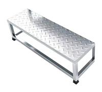 Stainless Steel Choral Risers 3-Tier Podium Steps Durable One-Piece Design Silver Stair Platform for Choir Performances Commercial Use (80x23x25cm)