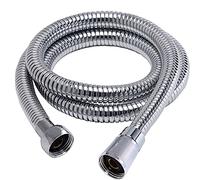 Stainless Steel Chrome Flexible Shower Hose Pipe with Washers - 1.5m, 2m, 2.5m Options - Anti-Kink Leakproof Bathroom Bath Shower Head Hose, High Pressure Compatible (1.5M)