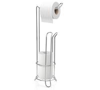 Stainless Steel Chrome Plated Free Standing Toilet Paper Roll Holder Wire Frame Bathroom Tissue Holder Shelf 3 Roll Storage