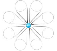 Stainless Steel Circular Knitting Needles Set - 8 Pcs, 8 Sizes Fixed, Round Metal Needles for Knit & Crochet