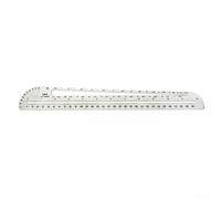 Stainless Steel Circular Template Ruler 150mm/300mm with Black Engraved Scales Non-Reflective Surfaces for Accurate Marking in Carpentry Architecture Engineering and Art Design(R ruler-300mm)