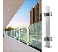 Stainless Steel Clamp Railing Posts for Hallway Pool Fence Balcony & Stairs - Heavy Duty Baluster Panels & Floor Stand for Home & Garden Safety