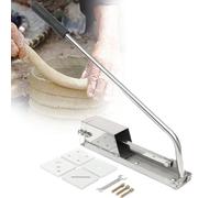 Stainless Steel Clay Extruder | Wall-Mounted Sugar Paste Cutter with 4 Interchangeable Dies | Fondant, Pottery & Soft Clay Extrusion Tool for Crafts & Baking