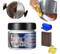 Stainless Steel Clean Wax, Magical Nano-Technology Stainless Steel Cleaning Paste-Surface Safe, Stainless Steel Cleaner and Polish for Appliances (1pcs)
