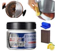 Stainless Steel Clean Wax, Nano-Technology Stainless Steel Cleaning Paste-Surface Safe, Metal Polish Paste, StainlessSteel Scratch Remover for Appliances, Multi-Purpose Scratch Remover Pastes (1)