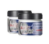 Stainless Steel Cleaning Wax, Multifunctional Polishing Appliances, Magical Nano Technology Cleaning Cleaner, 3 in 1 Stainless Steel Wax Cleaner for Grease, Oven, Sink (2pcs)