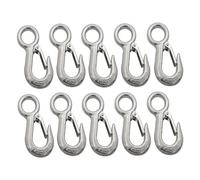 Stainless Steel Clevis Grab Hook, 0.2/0.3/0.5Ton Load, 10Pack Crane Lifting Hook, for Chain & Wire Rope, Portable Load Binder(0.5T)