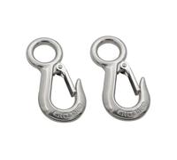 Stainless Steel Clevis Grab Hook, 0.2/0.3/0.5Ton Load, 2Pack Crane Lifting Hook, for Chain & Wire Rope, Portable Load Binder(0.5T)