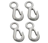 Stainless Steel Clevis Grab Hook, 0.2/0.3/0.5Ton Load, 4Pack Crane Lifting Hook, for Chain & Wire Rope, Portable Load Binder(0.5T)