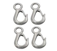 Stainless Steel Clevis Grab Hook, 0.2/0.3/0.5Ton Load, 4Pack Crane Lifting Hook, for Chain & Wire Rope, Portable Load Binder(0.2T)