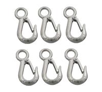 Stainless Steel Clevis Grab Hook, 0.2/0.3/0.5Ton Load, 6Pack Crane Lifting Hook, for Chain & Wire Rope, Portable Load Binder(0.3T)