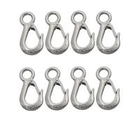 Stainless Steel Clevis Grab Hook, 0.2/0.3/0.5Ton Load, 8Pack Crane Lifting Hook, for Chain & Wire Rope, Portable Load Binder(0.2T)