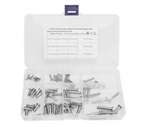 Stainless Steel Clevis Pin Assortment Kit, 96pcs, 12 Sizes, Single Hole Flat Head - Rustproof Durable Material, Easy Installation for Car and Workshop Use (60pcs)