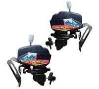 Stainless Steel Clip Boat Motor Coffee Stirrer,Wind-Up Outboard Mini Boat Motor,Gifts For Coffee Lovers 2PCS