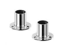 Stainless Steel Closet Rail Pole Locking End Socket Pack Of 2 19-32mm For Wardrobe