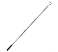 Stainless Steel Clothes Hanger Pole with Hook - 134 cm Adjustable Closet Rod for High-Reaching Organizing, Heavy-Duty Laundry & Ward(1PC)
