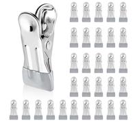 Stainless Steel Clothes Pegs,30PCS Multifunctional Non-slip Laundry Pegs,Clothes Peg,Strong Pegs,Laundry Pegs,Storm Pegs for Washing Line,Heavy Duty Pegs for Washing Line,Stainless Steel Laundry Pegs