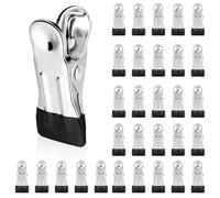 Stainless Steel Clothes Pegs,30PCS Multifunctional Non-slip Laundry Pegs,Heavy Duty Clothesline Pegs,Pegs for Washing Line,Strong Clothes Pegs,Towel Pegs,Clips for Clothes,Strong Pegs for Washing Line