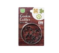 Stainless Steel Clover Cookie Cutter Set - 4 Piece Shamrock & Flower Biscuit Mold Kit (3 Unique Clovers, 1 Large 7.5cm Circle) - Perfect for St. Patrick’s Day, Spring Baking & Afternoon Tea