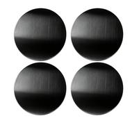Stainless Steel Coasters 4 Pack, 10cm Round Metal Cup Mats for Drinks, Table Coasters for Coffee Shop, Tea, Home, Office, Bar, Black