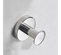 Stainless Steel Coat Hooks - 2 Pack, Single Wall Hooks for Bathroom, Hotel, Door, Space-Saving, Hangers for Coats, Towels, Robes, Versatile Storage Solution
