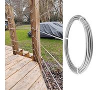 Stainless Steel Coated Steel Wire Rope, Stainless Steel Wire Rope Cable 3mm (1/8 inch) Silver Multiple Sizes(25M/82ft)