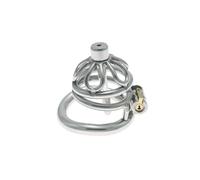Stainless Steel Cock Cage Chastity for Men, Metal Lock Device Penis, BDSM Male Bondage Lockable Sissy Cuckold Fetish Kink Adult Sex Toy Training Intimate Restraint