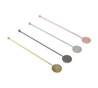 Stainless Steel Cocktail Drink Swizzle Stick 4pcs Heavy Duty Beverage Stirrers for Milk Tea Coffee Layering and Mixing in Bars Restaurants Grey Champagne Gold Silver Rose Gold