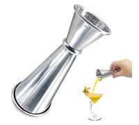 Stainless Steel Cocktail Jigger, Japanese Style Jigger, Professional Graduated Jigger Barman, Built-in Scale 30ml, 60ml, 15ml, 25ml, 45ml (Silver) (30/60ML)