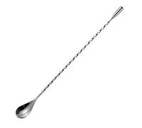 Stainless Steel Cocktail Mixing Spoon Long Cocktail Shaker Spoon Barware Stirring Spoon Twisted Bar Spoon-40CM Silver