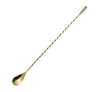 Stainless Steel Cocktail Mixing Spoon Long Cocktail Shaker Spoon Barware Stirring Spoon Twisted Bar Spoon-40CM Gold
