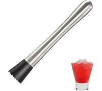 Stainless Steel Cocktail Muddler, 8 inch Cocktail Pestle, Bar Muddler, Bar Stick Mojito Muddler, Home Bar Tools, for Cocktail Making, Fruit Crushing, Muddling, Mojito Making