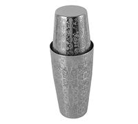 Stainless Steel Cocktail Shaker, Engraved Boston Bartending Kit with Bottomless Design, for Home Bar & Professional Use, Silver Finish