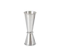 Stainless Steel Cocktail Shaker Measure Cup Dual Shot Drink(30 60ml Edge curl)