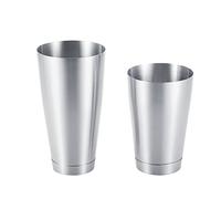 Stainless Steel Cocktail Shaker Set 22 oz & 28 oz Weighted Shaker Tins Professional Boston Cocktail Martini Drink Mixer for Bartending Bar Tool for Bartender (Silver)