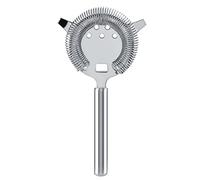 Stainless Steel Cocktail Strainer Professional Bar Tool Durable Rust Proof Cocktail Filter with Hanging Hole for Bartenders Home Bar Restaurant Use Silver 19.7x10.4cm