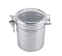 Stainless Steel Coffee canister, Airtight Coffee Container Vacuum Sealed Food Storage Jar Tea Bean Airtight Canister with Clear Lid for Bean Tea Sugar Cookies Home Cafe Restaurant(L)