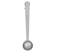 Stainless Steel Coffee Clip Spoon, Multifunctional Measuring Scoop in Rose Gold - Durable Rust -, Dual Use for Coffee and Milk Powder (Silver)