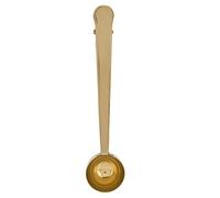 Stainless Steel Coffee Clip Spoon, Multifunctional Measuring Scoop in Rose Gold - Durable Rust -, Dual Use for Coffee and Milk Powder (Gold)