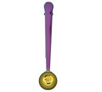 Stainless Steel Coffee Clip Spoon Multifunctional Milk Powder Measuring Spoon Practical Caffeine Lovers Home Office Gift (Colorful)